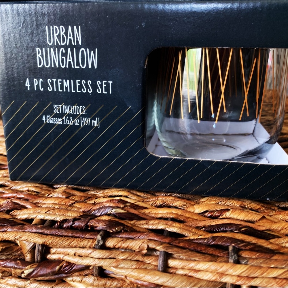 Urban Bungalow Box Of 4 Stemless Glasses